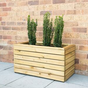 Forest Garden Forest Linear Double Wooden Garden Planter 3'x1' (0.8x0.4m)