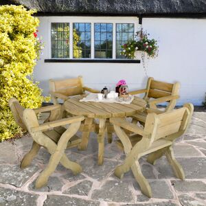 Forest Garden Forest Grizedale Circular Wooden Garden Table 4'x4' (1.2x1.2m)