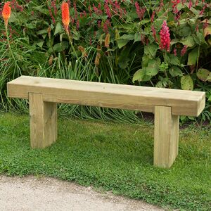 Forest Garden Forest Sleeper Wooden Garden Bench 4'x1' (1.2x0.2m)