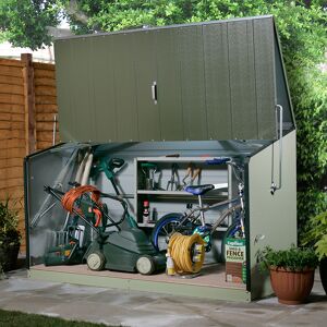 6'5 x 2'11 (1.96x0.89m) Trimetals Green Storeguard Metal Garden Storage Unit