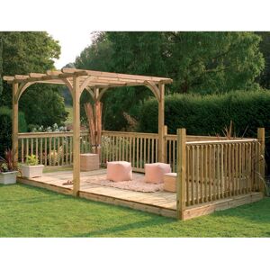 Forest Garden 16' x 8' (4.88x2.44m) Forest Large Pergola Deck Kit