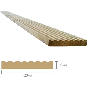 Forest Garden Forest Treated Softwood Value Deck Board 19mm x 120mm x 2.4m Pack of 10