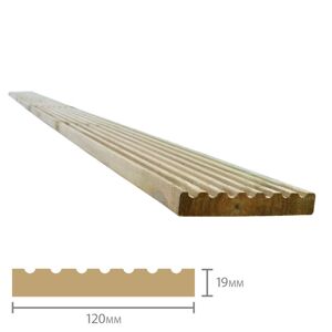 Forest Garden Forest Treated Softwood Value Deck Board 19mm x 120mm x 2.4m Pack of 50