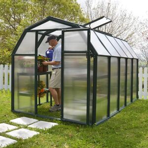 6'x10' Palram Canopia Rion EcoGrow Walk In Green Polycarbonate Greenhouse (1.8x3m)