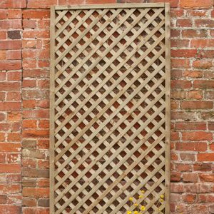 Forest Garden Forest 6' x 3' Rosemore Decorative Pressure Treated Diamond Trellis (1.8m x 0.9m)