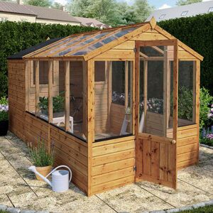 12'x6' (3.6x1.8m) Mercia Shiplap Wooden Apex Greenhouse Combi Shed