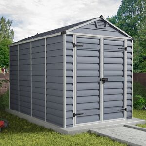 6' x 10' Palram Canopia Grey Skylight Plastic Shed (1.85m x 3.04m)