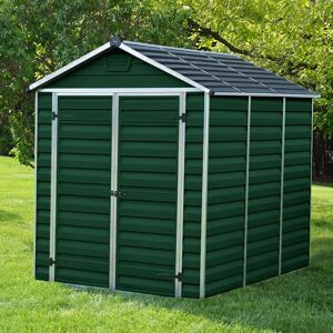 6' x 8' Palram Canopia Dark Green Skylight Plastic Shed (1.85m x 2.29m)