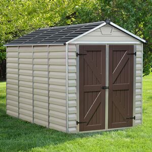 6' x 10' Palram Canopia Tan Skylight Plastic Shed (1.85m x 3m)