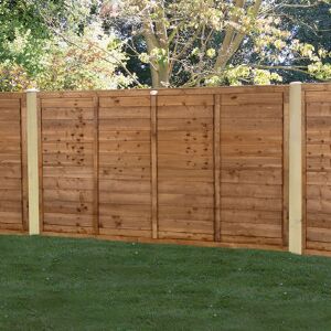 Forest Garden Forest 6' x 4' Brown Pressure Treated Super Lap Fence Panel (1.83m x 1.22m)