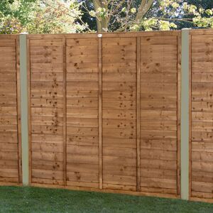 Forest Garden Forest 6' x 6' Brown Pressure Treated Super Lap Fence Panel (1.83m x 1.83m)