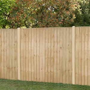 Forest Garden Forest 6' x 5' Pressure Treated Vertical Closeboard Fence Panel (1.83m x 1.52m)