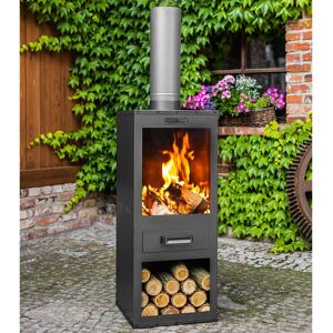 Cook King Rosa Garden Stove Fire Pit and Logstore