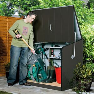 4'5 x 2'9 Trimetals Stowaway Metal Garden Storage Shed  - Anthracite (1.37m x 0.88m)