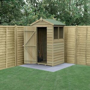 Forest Garden 4' x 3' Forest 4Life 25yr Guarantee Overlap Pressure Treated Apex Wooden Shed (1.34m x 1m)