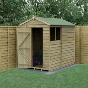 Forest Garden 7' x 5' Forest 4Life 25yr Guarantee Overlap Pressure Treated Apex Wooden Shed (2.18m x 1.64m)