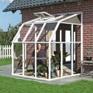 6'x6' Palram Canopia Rion White Lean to Sun Room (1.8x1.8m)