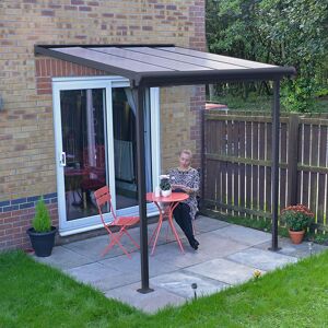 7' x 7' Palram Canopia Sierra Grey Clear Patio Cover (2.28m x 2.25m)