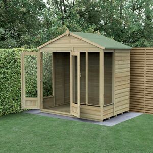 Forest Garden 7' x 5' Forest Beckwood 25yr Guarantee Double Door Apex Summer House (2.28m x 1.53m)