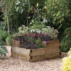 Forest Garden Forest Caledonian Tiered Raised Bed 3'x3' (0.9x0.9m)