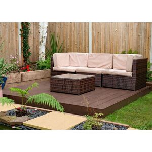 Forest Garden Forest 8' x 8' Composite Decking Kit - Brown (2.4m x 2.4m)