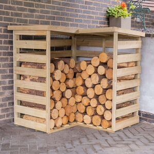 Forest Garden 4'3 x 4'3 Forest Pent Corner Logstore (1.3m x 1.3m)