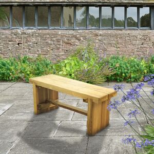 Forest Garden Forest Double Sleeper Wooden Garden Bench 4'x1' (1.2x0.35m)