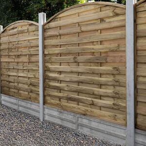 Forest Garden Forest 6' x 6' Pressure Treated Decorative Domed Top Fence Panel (1.8m x 1.8m)
