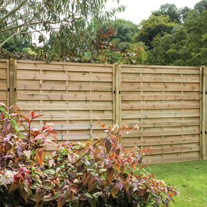 Forest Garden Forest 6' x 5' Europa Plain Pressure Treated Decorative Fence Panel (1.8m x 1.5m)