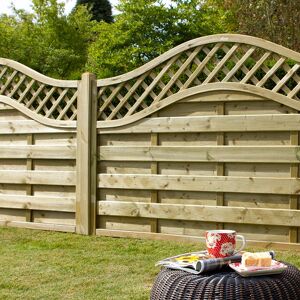 Forest Garden Forest 6' x 3' Pressure Treated Prague Decorative Europa Fence Panel (1.8m x 0.9m)