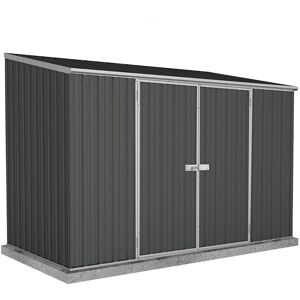 10' x 5' Absco Space Saver Double Door Metal Shed - Dark Grey (3m x 1.52m)