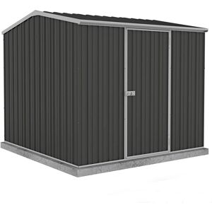 7'5 x 7'5 Absco Premier Titanium Reverse Apex Metal Shed - Dark Grey (2.26m x 2.26m)