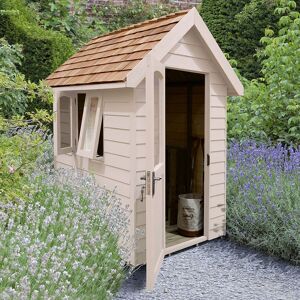 Forest Garden 6' x 4' Forest Retreat Cream Luxury Shed (1.81m x 1.22m) - Installation Included