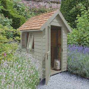 Forest Garden 6' x 4' Forest Retreat Green Luxury Shed (1.81m x 1.22m) - Installation Included