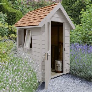 Forest Garden 6' x 4' Forest Retreat Grey Luxury Shed (1.81m x 1.22m) - Installation Included