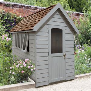 Forest Garden 8' x 5' Forest Retreat Grey Luxury Shed (2.41m x 1.5m) - Installation Included