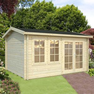 Palmako Iris 4.2m x 3.3m Log Cabin Garden Office (44mm)