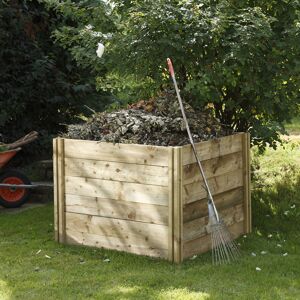 Forest Garden Forest Slot Down Wooden Compost Bin (1.06x1.06m)