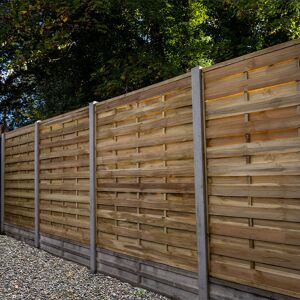 Forest Garden Forest 6' x 6' Pressure Treated Decorative Flat Top Fence Panel (1.8m x 1.8m)