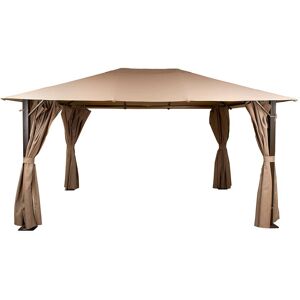 13'x10' (4mx3m) Glendale Venice Mocha Heavy Duty Rectangle Garden Gazebo