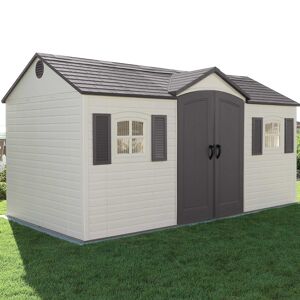 15' x 8' Lifetime Heavy Duty Plastic Shed - Single Entrance (4.57m x 2.43m)