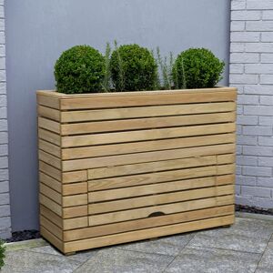 Forest Garden 3'11 x 1'4 Forest Linear Tall Wooden Garden Planter with Storage (1.2m x 0.4m)