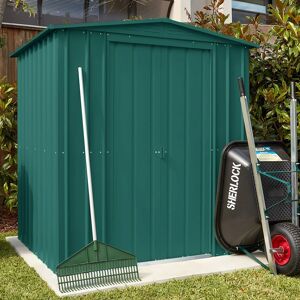 6' x 8' Globel Heritage Green Apex Metal Shed (2.47m x 1.84m)