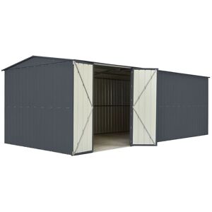 10' x 19' Globel Anthracite Grey Double Door Metal Workshop (3.07m x 5.88m)