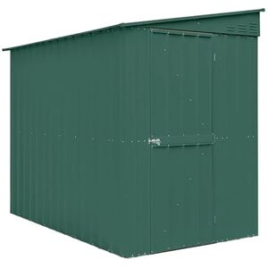 5' x 8' Globel Heritage Green Lean-To Metal Shed (1.55m x 2.42m)