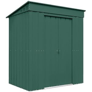 6' x 4' Globel Heritage Green Pent Metal Shed (1.8m x 1.24m)