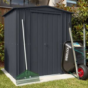 6' x 5' Globel Anthracite Grey Apex Metal Shed (1.71m x 1.44m)