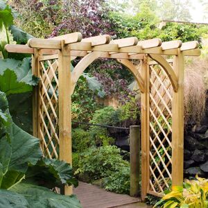 Forest Garden Forest Large Ultima Wooden Garden Pergola Arch 8' x 4'