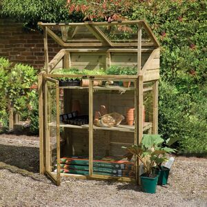 Forest Garden 4'x2' Forest Wooden Small Mini Lean To Greenhouse (1.2x0.62m)