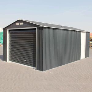 12' x 32' Sapphire Olympian Anthracite Metal Garage (3.62m x 9.55m)